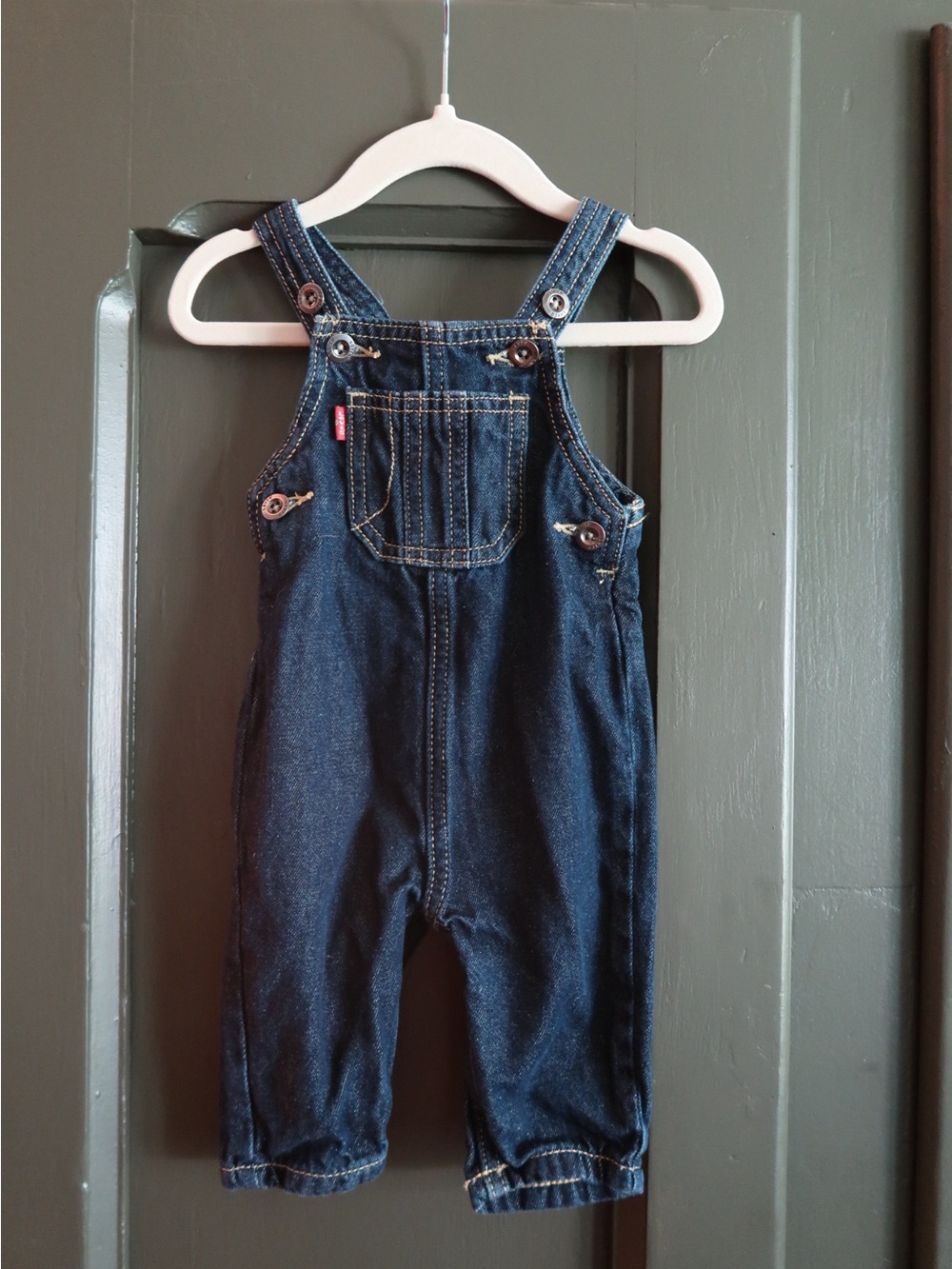 Levi's Dark Blue Denim Baby Overalls